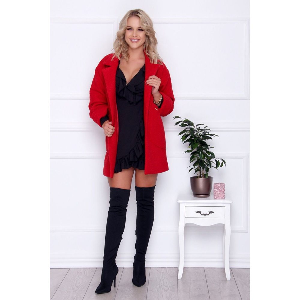 Moda Płaszcze Wełniane płaszcze Franco Callegari We\u0142niany p\u0142aszcz czerwony W stylu casual 
