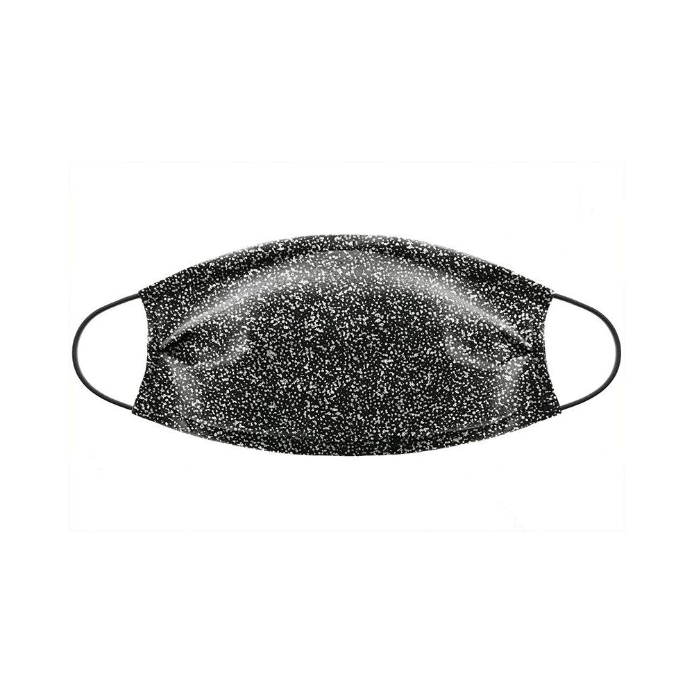 Maska bawełniana brokatowa czarna