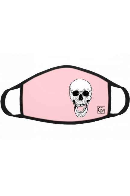 Maska wielorazowa wzór czaszka różowa