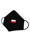 Maska profilowana nadruk flaga Polski czarna