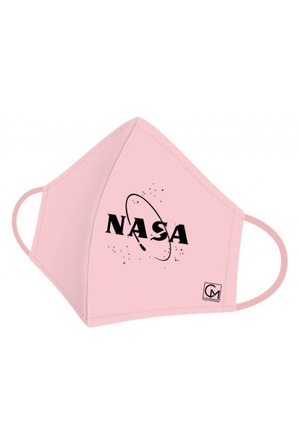 Maska profilowana dziecięca NASA różowa