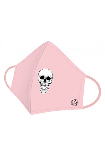 Maska ochronna dziecięca z filtrem nadruk różowa