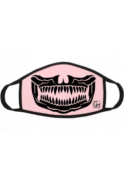 Maska wielorazowa dla dzieci nadruk różowa