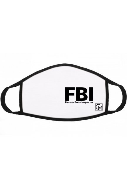 Maseczka dla dzieci z nadrukiem FBI biała