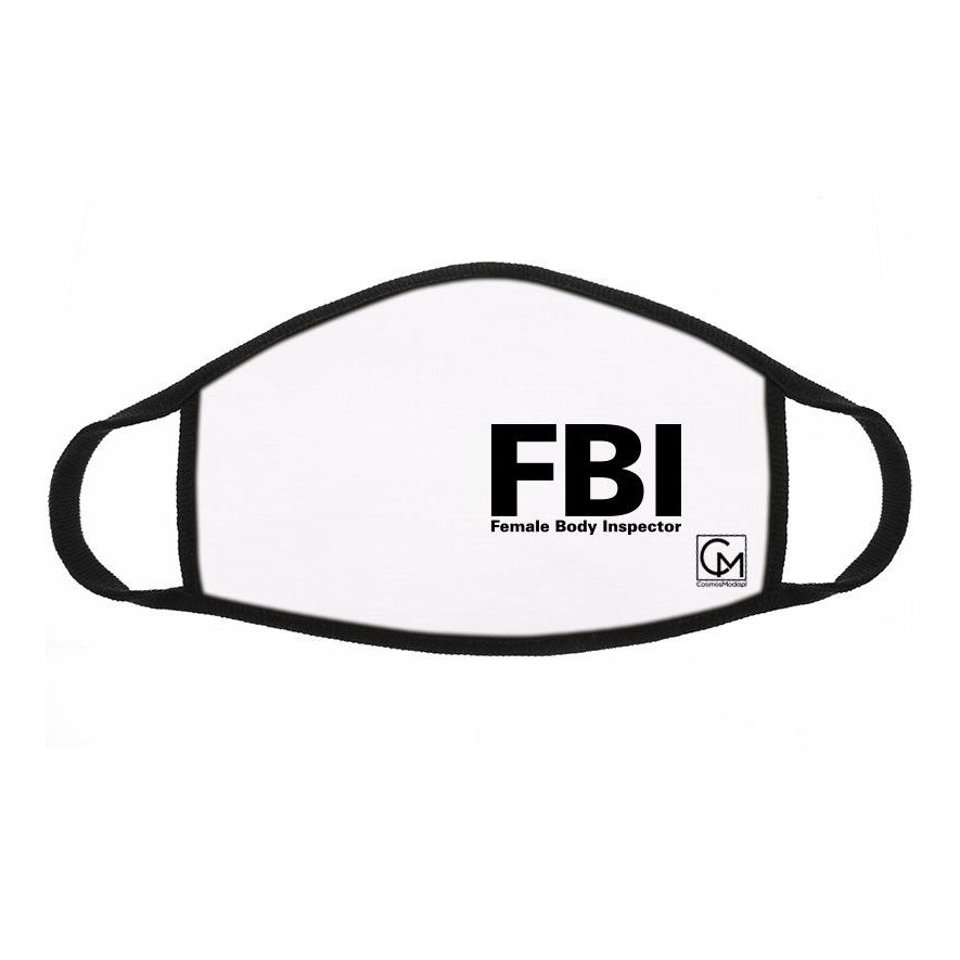 Maseczka dla dzieci z nadrukiem FBI biała