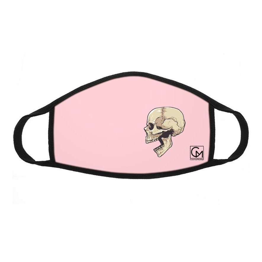 Maska sportowa z nadrukiem różowa