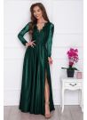 Sukienka elegancka z koronką zielona