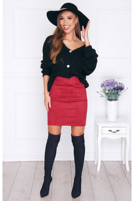 Spódnica elegancka mini czerwona