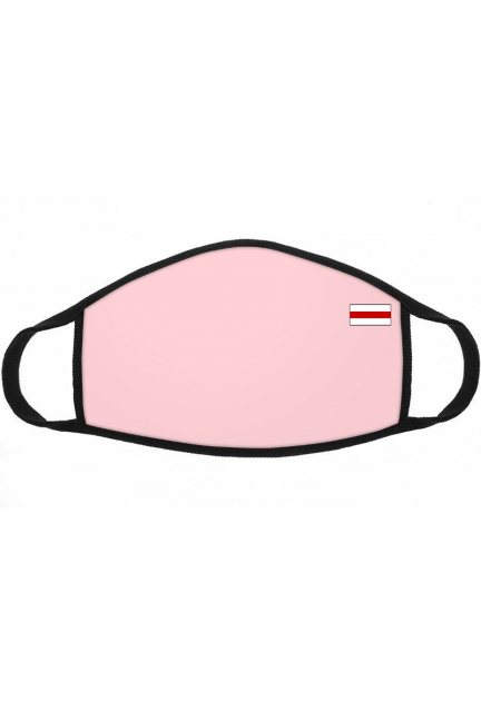 Maska wielorazowa flaga Białorusi różowa