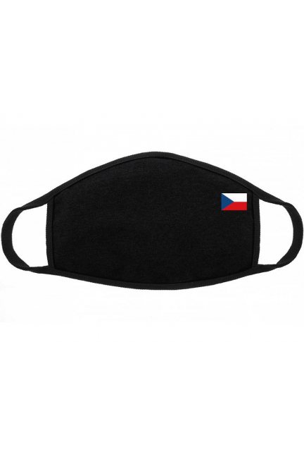 Maska ochronna nadruk flaga Czech czarna