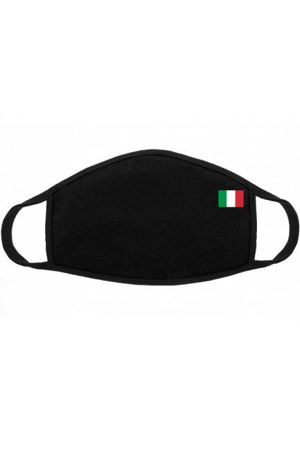 Maska ochronna nadruk flaga Włoch czarna