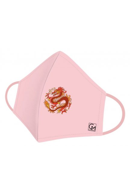 Maska dla dzieci z nadrukiem różowa