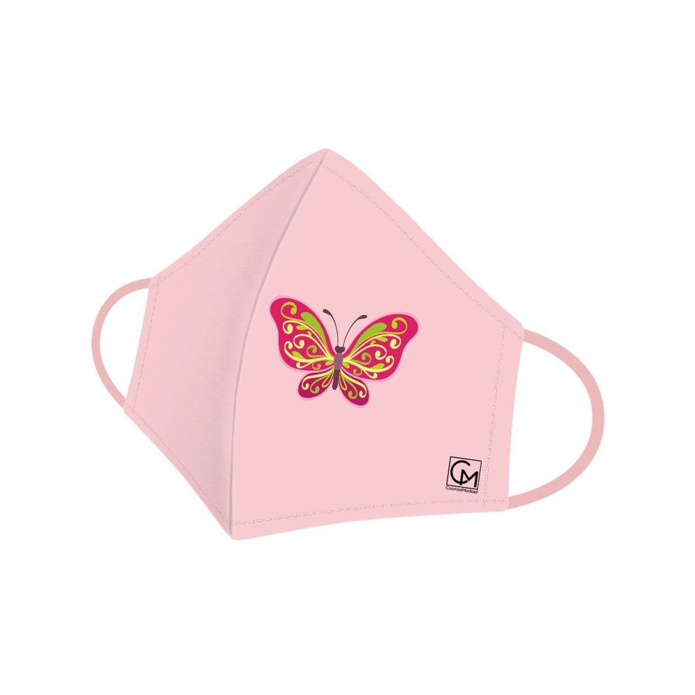 Maska profilowana motylek różowa