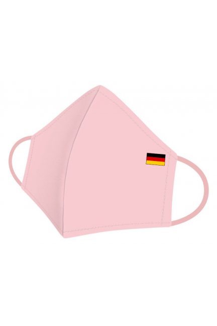 Maska bawełniana z flagą Niemiec różowa