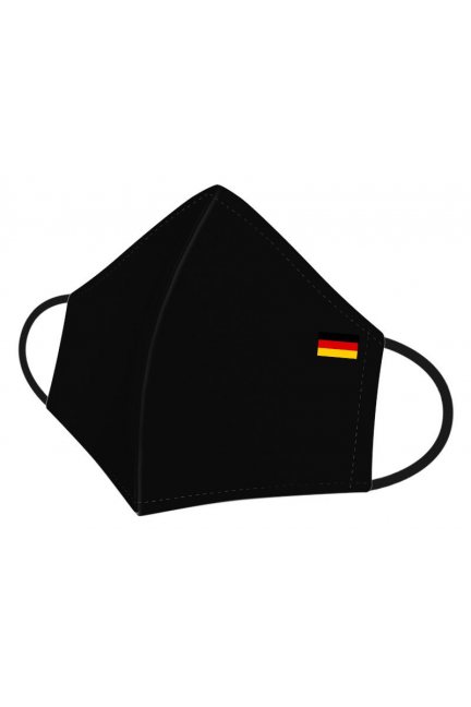 Maska bawełniana z flagą Niemiec czarna