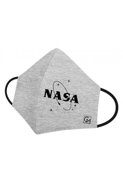Maska profilowana dziecięca NASA szara