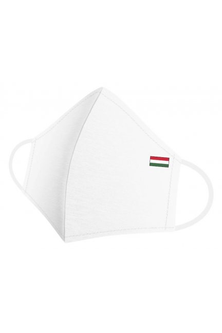 Maska sportowa nadruk flaga Węgier biała
