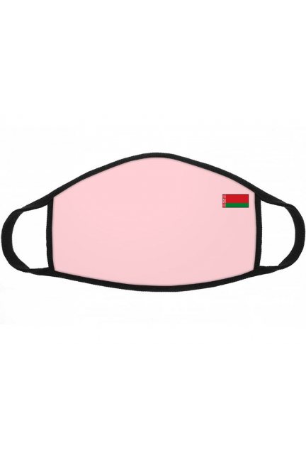 Maska ochronna nadruk flaga Białorusi różowa