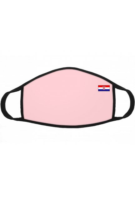 Maska dziecięca nadruk flaga Chorwacji różowa