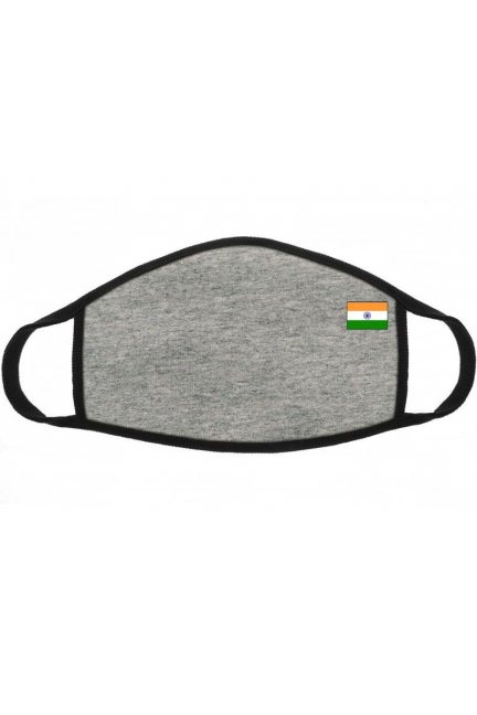 Maska ochronna nadruk flaga Indii szara
