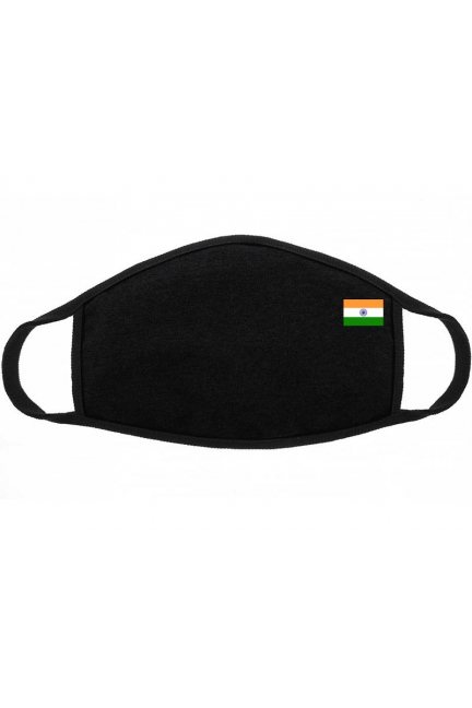 Maska ochronna nadruk flaga Indii czarna