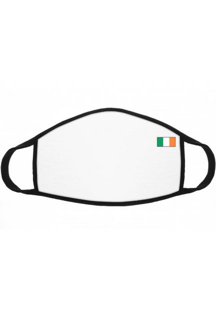 Maska dziecięca nadruk flaga Irlandii biała