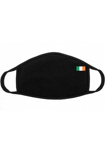 Maska dziecięca nadruk flaga Irlandii czarna