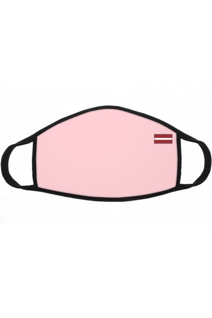 Maska ochronna nadruk flaga Łotwy różowa