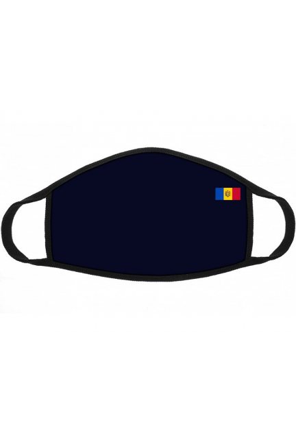 Maska bawełniana z flagą Mołdawii granat