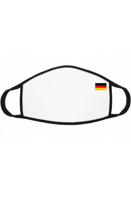 Maska dziecięca nadruk flaga Niemiec biała