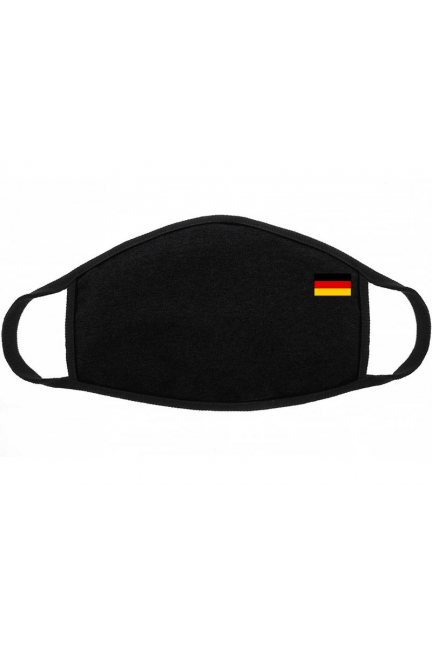 Maska dziecięca nadruk flaga Niemiec czarna
