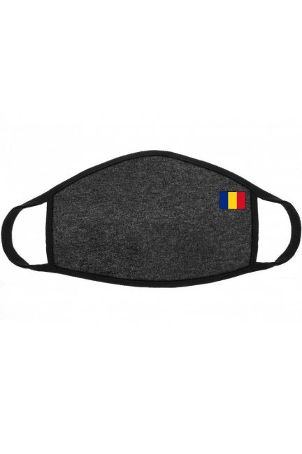 Maska sportowa nadruk flaga Rumunii grafit