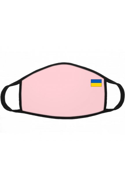 Maseczka dziecięca z flagą Ukrainy różowa
