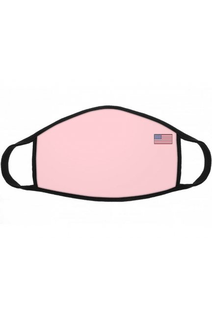 Maska dwuwarstwowa nadruk flaga USA róż