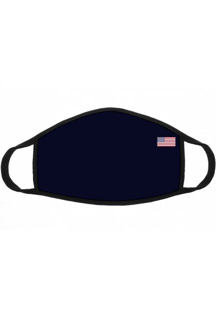 Maska dwuwarstwowa nadruk flaga USA granat