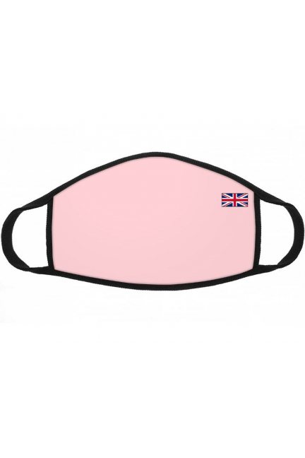 Maska sportowa flaga Wielkiej Brytanii różowa