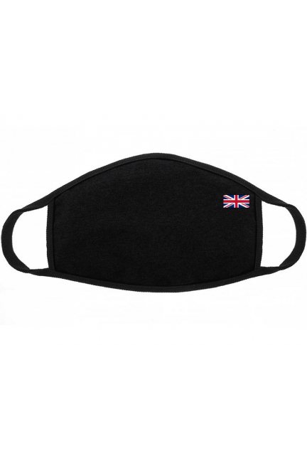 Maska sportowa flaga Wielkiej Brytanii czarna