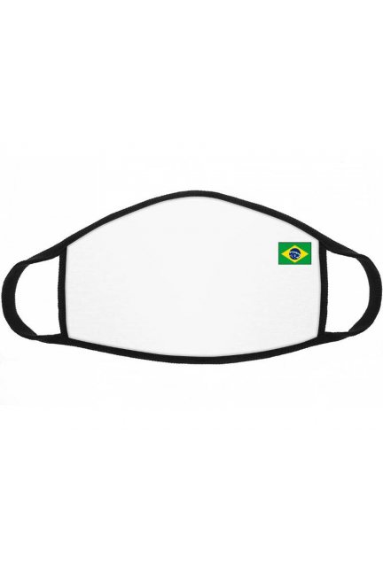 Maseczka dziecięca flaga Brazylii biała