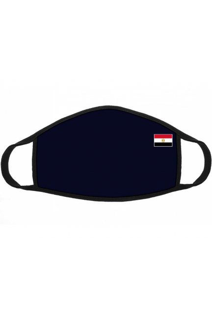 Maska dziecięca nadruk flaga Egiptu granatowa