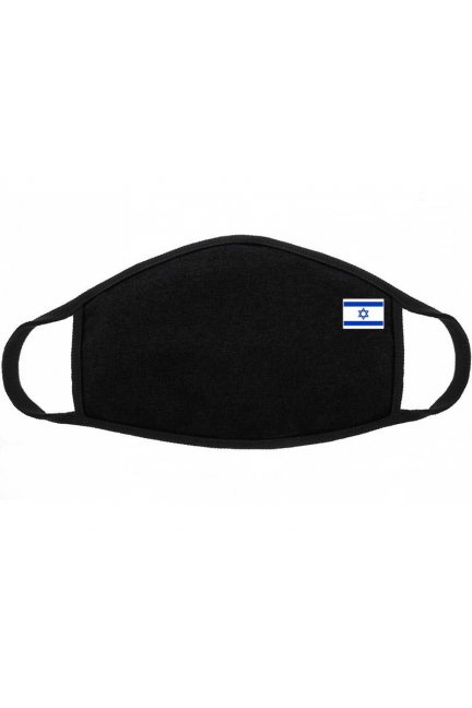 Maska sportowa nadruk flaga Izraela czarna