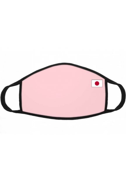 Maska bawełniana z flagą Japonii różowa