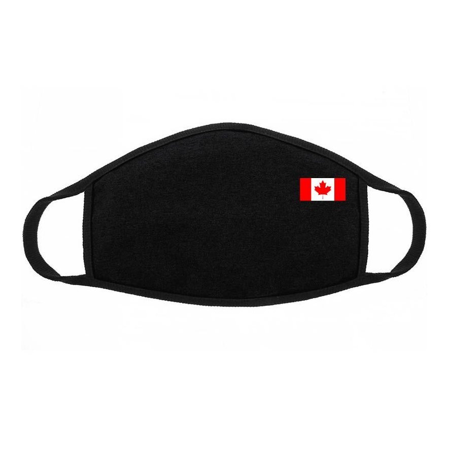 Maska dziecięca nadruk flaga Kanady czarna