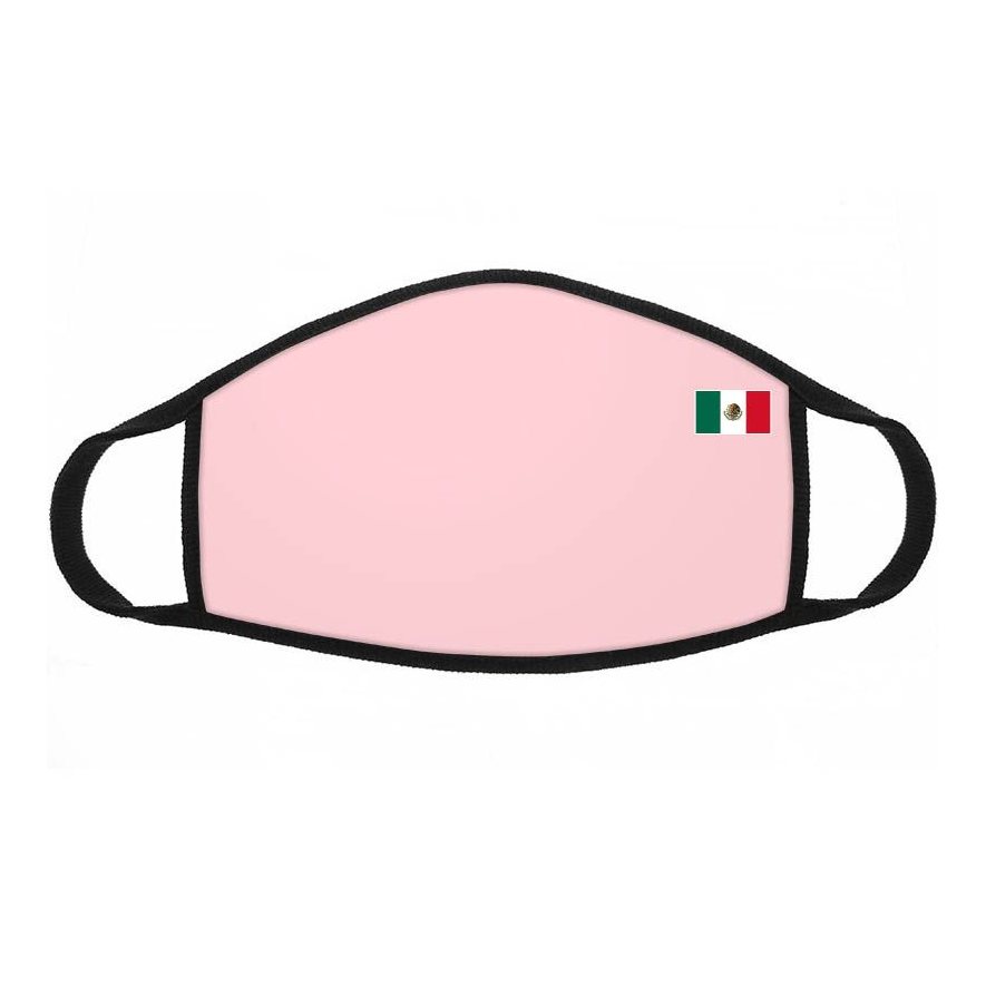 Maseczka wielorazowa z flagą Meksyku różowa
