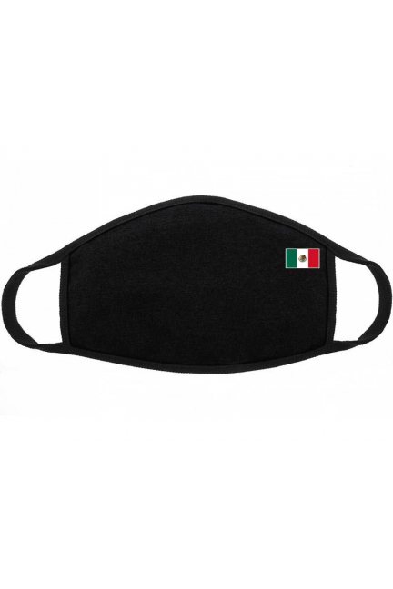 Maseczka wielorazowa z flagą Meksyku czarna