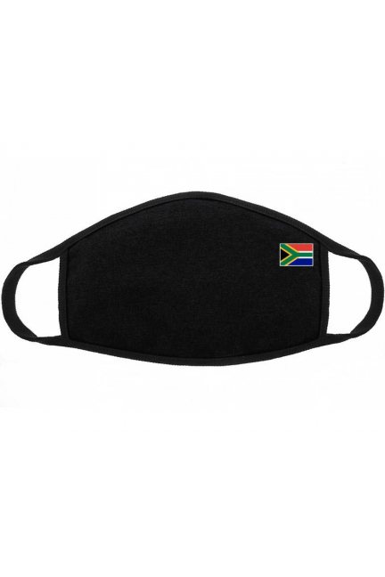 Maska dziecięca nadruk flaga RPA czarna