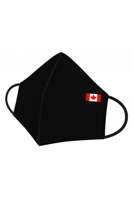 Maska sportowa nadruk flaga Kanady czarna