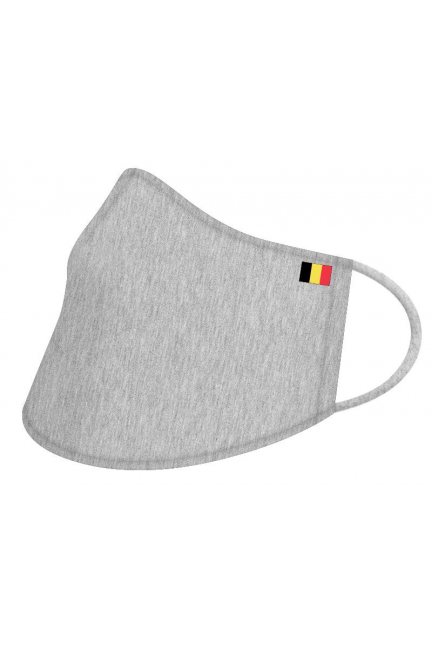 Przyłbica profilowana z flagą Belgii szara