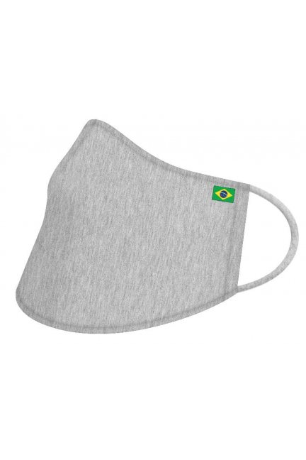 Przyłbica ochronna z flagą Brazylii szara