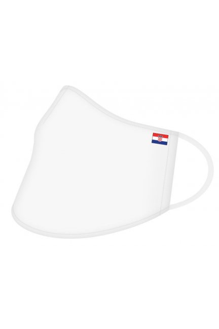 Przyłbica bawełniana flaga Chorwacji biała