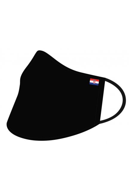Przyłbica bawełniana flaga Chorwacji czarna